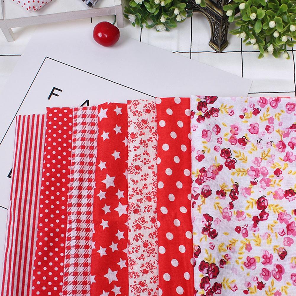 7pcs 50*50cm Cotton Fabric DIY Assorted Squares PreCut Bedding Kit Quarters Bundle