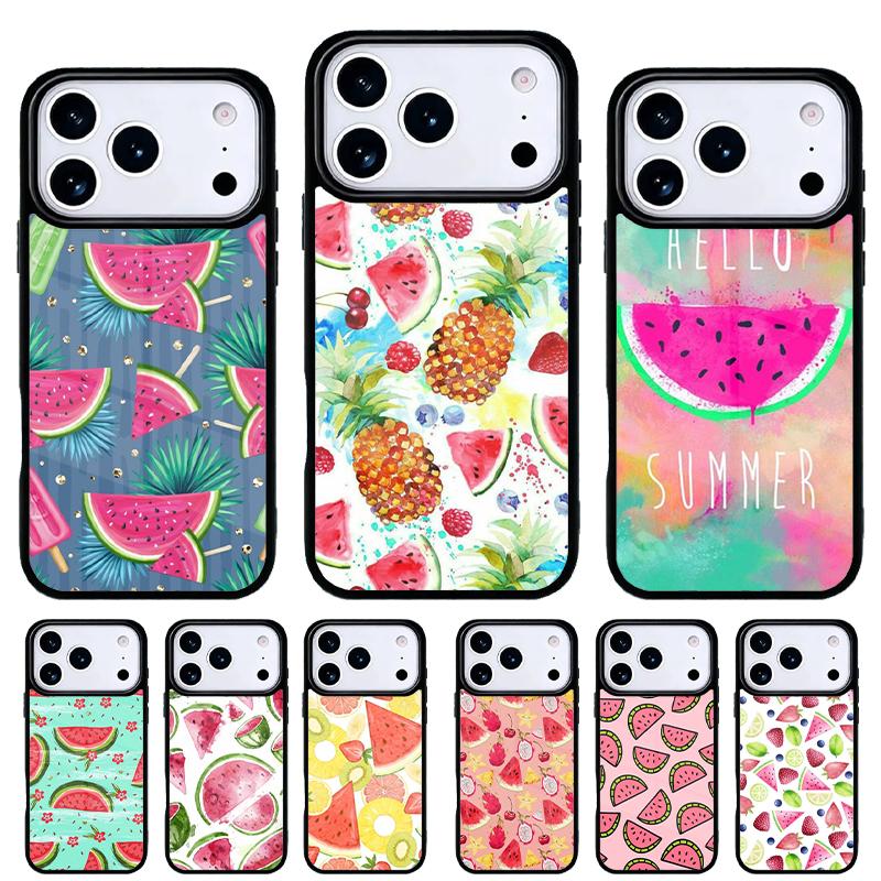 Watermelon Face - Cute Cartoon Phone Case for iPhone 17 Air 16e 15 14 13 Pro Max Back Cover for 12 11 Pro Coque