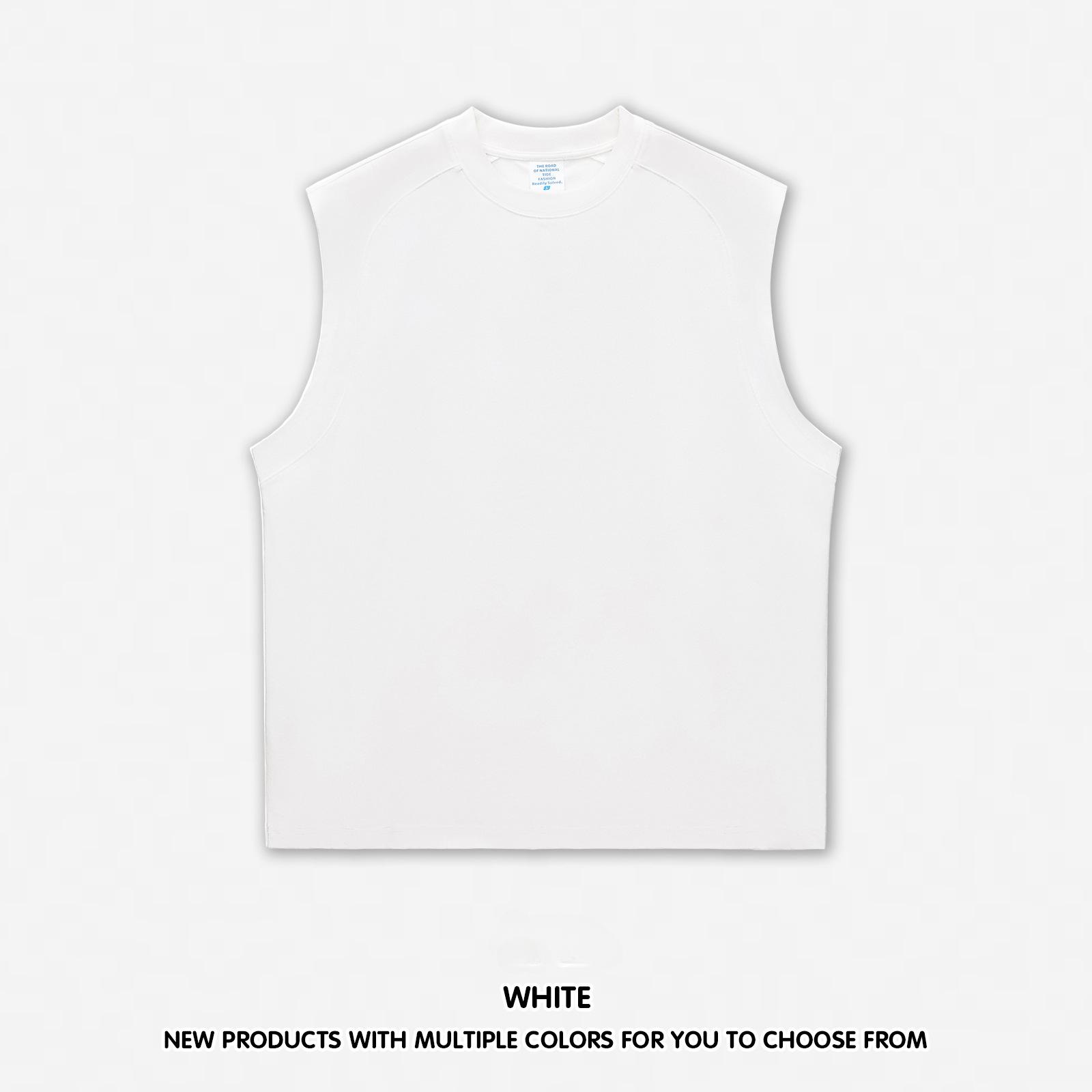 

Мужская повседневная футболка без рукавов, летняя мода, пляжный отдых, жилет, майки L белый