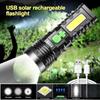Lanterna USB recarregável de 50 W, 4 modos de comutação, lanterna à prova d'água para acampamento, caminhada, pesca, aventura, emergência