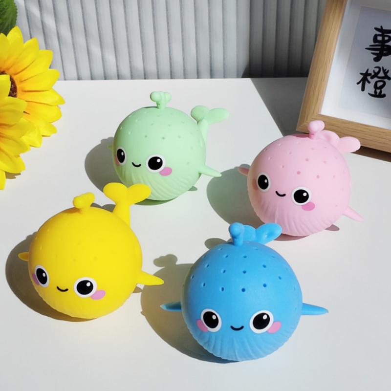 1 Stück Schwamm Wasserabsorbierender Wal Quetschen Stressabbau Spielzeug Baby Badespielzeug Sommer Schwimmen Spielen Wasser Requisiten für Kinder