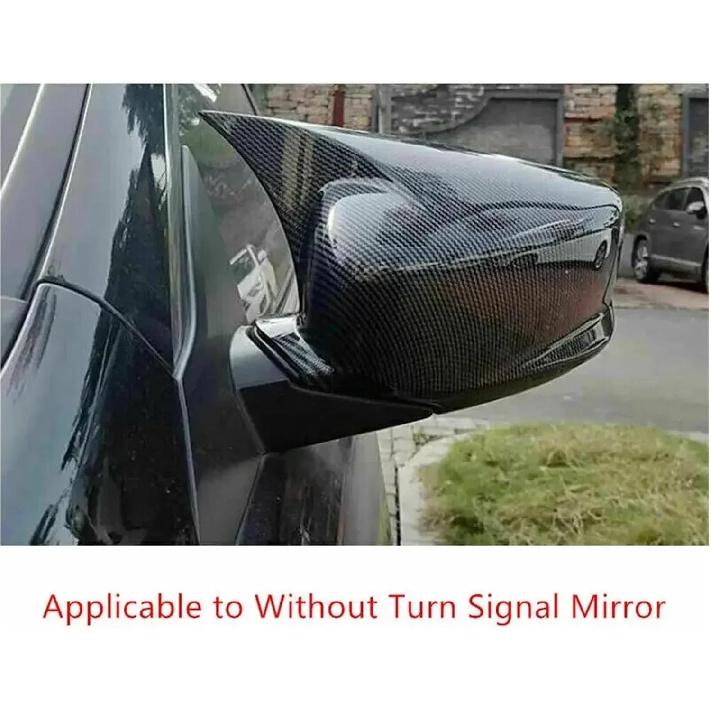 Car Sticker Rearview Side Mirror Cover Wing Cap Exterior Door Rear View Case Trim Carbon Fiber Look ABS Compatible With Acura ILX 2013-2024(Carbon)