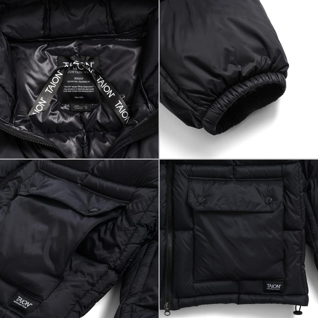 Taion Unisex Mountain Packable Volume Down Parka 106VZMT Beige XS