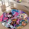 1pc Monster High Draculaura4 Design Printed Area Round Carpet for Bedroom Living Room Home Decor Rugs Mat Non Slip Mat Rug for Bedside