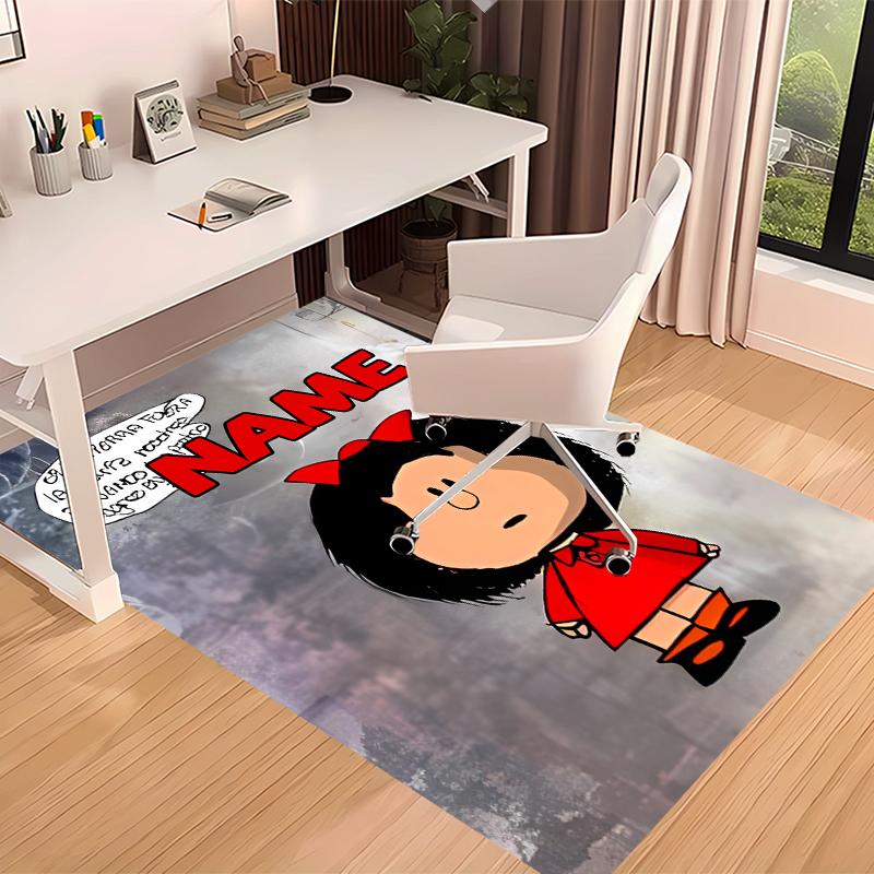 Custom Personalization Mafalda Print Area Rug - Soft, Washable Non-Slip Indoor Mat,Living Room,Home&Office Decorative Rug