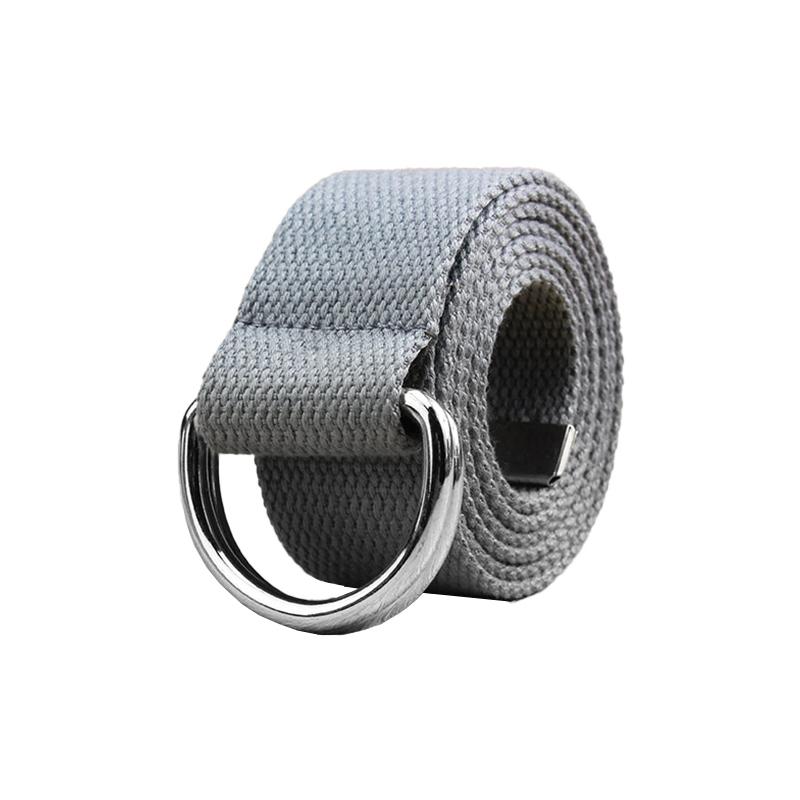 1Pc Nylon/Alloy Casual Solid Color Fashion Double D-ring Buckle Wide Belt Men/Women Jeans