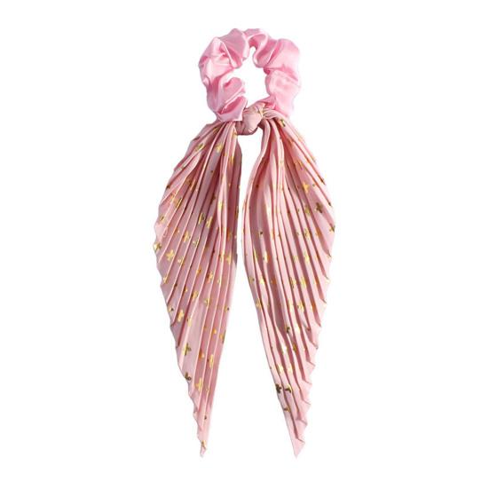 Long Style Hair Rope High Elastic Handmade Pleated Long Bowknot Ribbon Hair Tie Adjustable Hair Accessories
