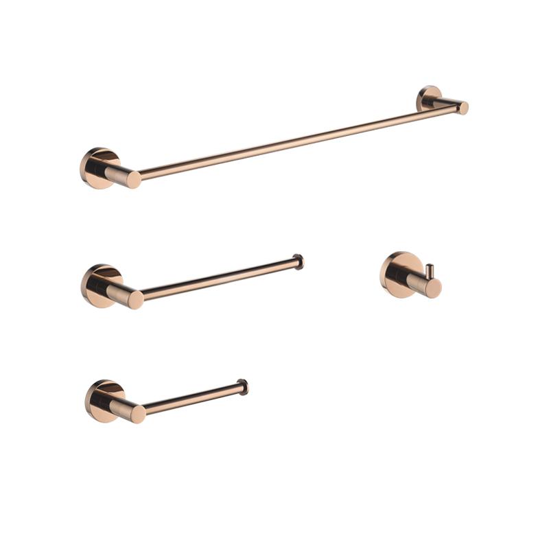 Rose Gold Stainless Steel Wall Towel Rack Toilet Paper Holder Wall Hook Bathroom Accessories