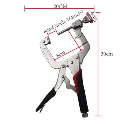 2-in-1 C-type Woodworking Locking Pliers, Oblique Hole Clamp for Cabinet Carpentry