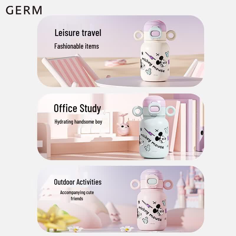 Germ Disney 316 Stainless Steel Dual-Drink Water Bottle