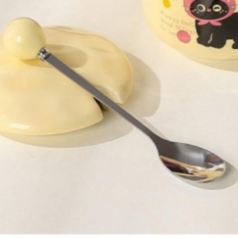 Little Black Cat Cute Creative Elegant Simple Cartoon Mug Three Dimensional Ceramic Cup Cute Souvenir Gift Box Set