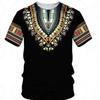 African Traditional Pattern T-Shirts 3D Print Men Summer Short Sleeve T Shirt Harajuku Retro Ethnic Style Tees Top Men Clothing
