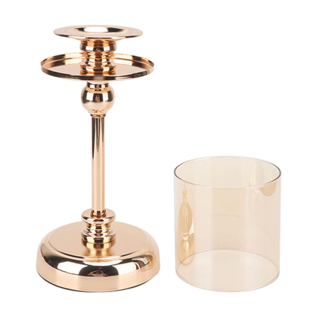 Lätt Lyx Fransk Ljusstake Ornament Bordsljusstake Romantisk Middag i Levande Ljus Dekorativa Rekvisita Champagneguld