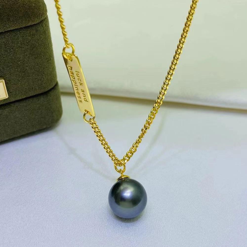 S925 Silber Halskette Anhänger für 9-13mm Perlen mit Kette