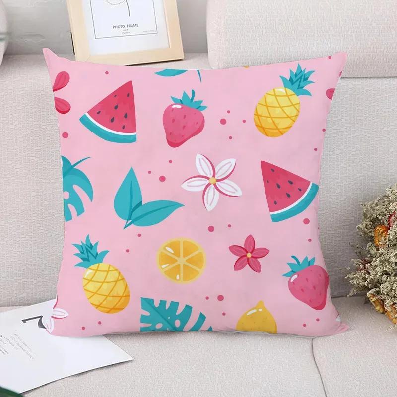 

Фруктовая декоративная наволочка x Наволочка для подушки x Аксессуары для украшения дома Наволочки Подушки для кровати для гостиной 66x66cm бордовый