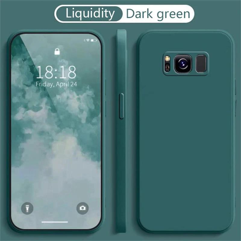 Luxury Liquid Silicone case For Samsung Galaxy S8 S9 S10 Plus S24 S25 Plus Ultra S20 FE S21 S22 S23 Cover Soft Phone Case