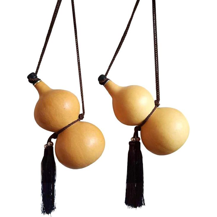 Fenteer Dried Gourd Water Bottle, Portable Water Bottle Water Gourd Flagon Gourd Jug for Camping, Gourd Craft Calabash Ornament Decoration for Home