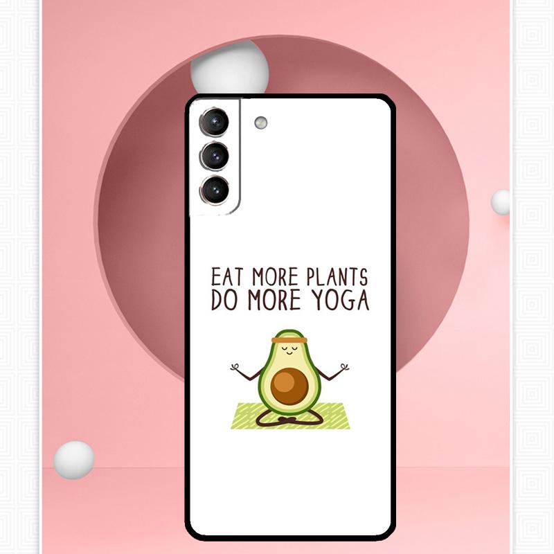Avocado Yoga Lustiges Muster Hülle Für Samsung Galaxy S25 Ultra S21 S22 S23 S24 Ultra S9 S10 S20 Plus S25 FE Abdeckung Funda