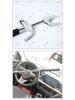 Adjustable Telescopic Anti-Theft Steering Wheel Lock with Window Hammer & Metal U-Lock