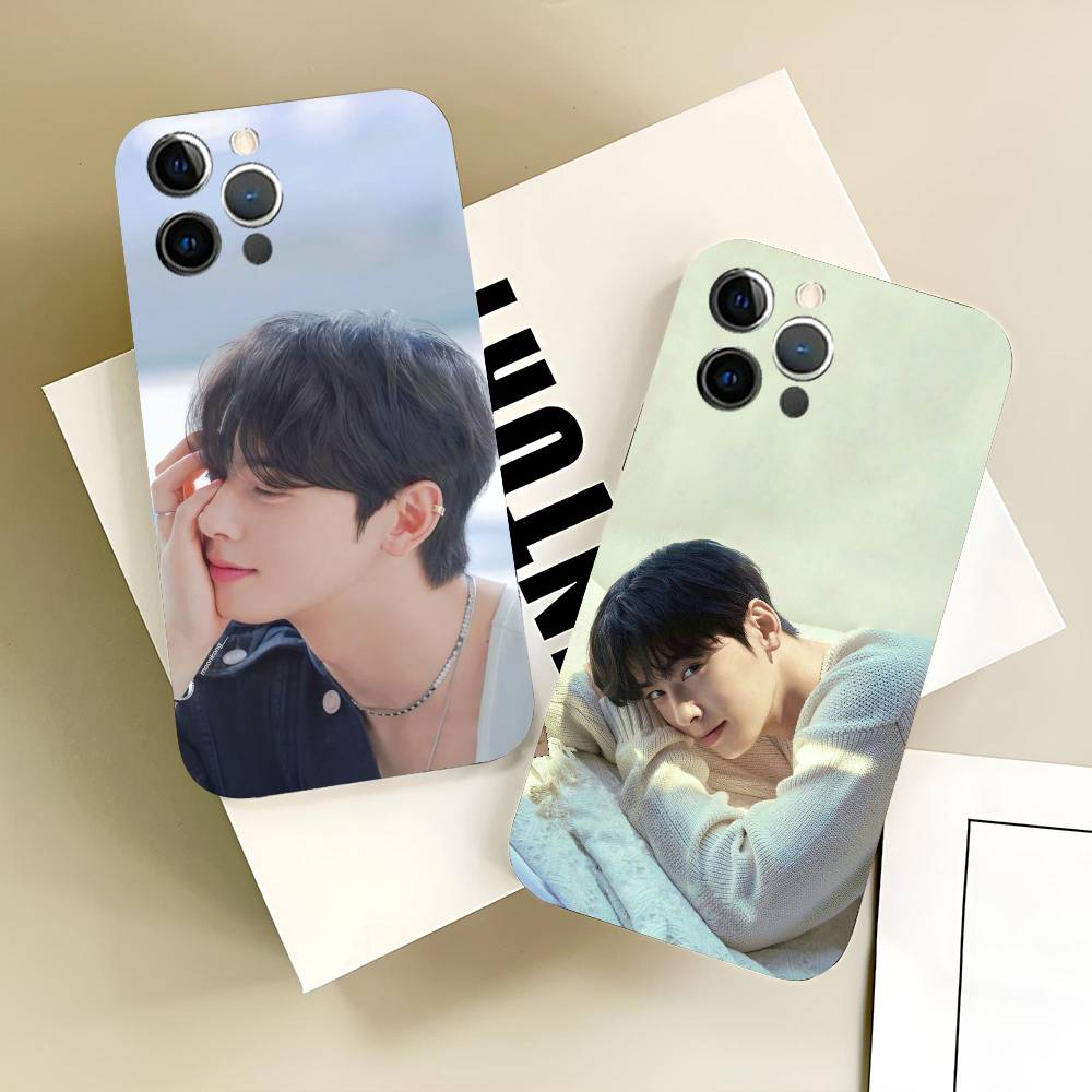 Korean Actor Cha E-Eun Woo Phone Case Silicone Soft For IPhone 17 Air 16 15 14 13 12 11 Plus Pro Max Plus