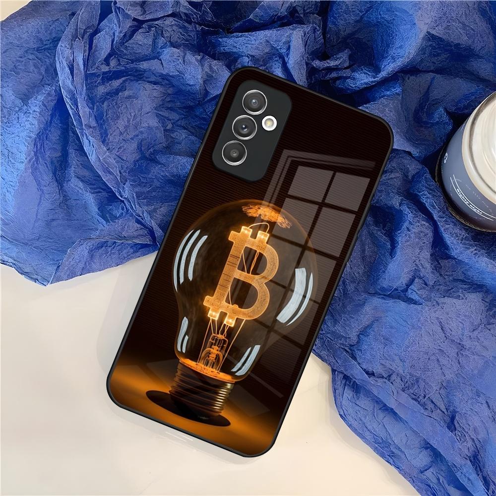 Bitcoin BTC Phone Case for Samsung Galaxy S25 S24 S30 S21 S23 S20 S22 Fe Note 20 Pro Ultra Plus Glass Cover