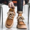 Fashion Retro Style High Top Men's Casual Thick Soled Short Boots 2025 Autumn New Fashion Trend Versatile Comfortable Chunky Ankle Boots