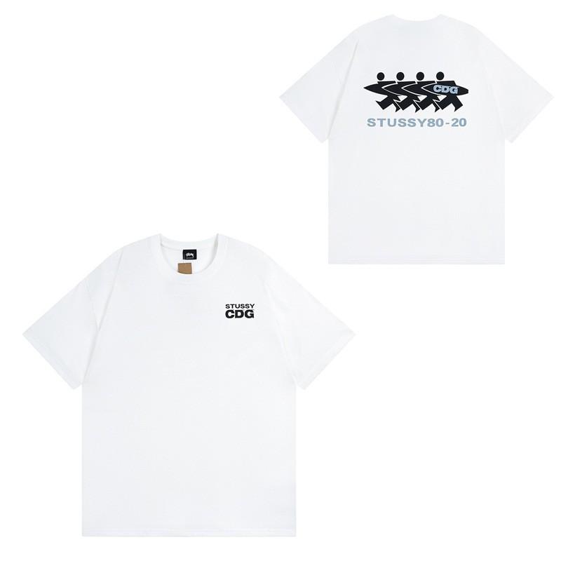 Short Sleeve T-Shirt Couples Street Style Letter Print Loose Fit Breathable Top