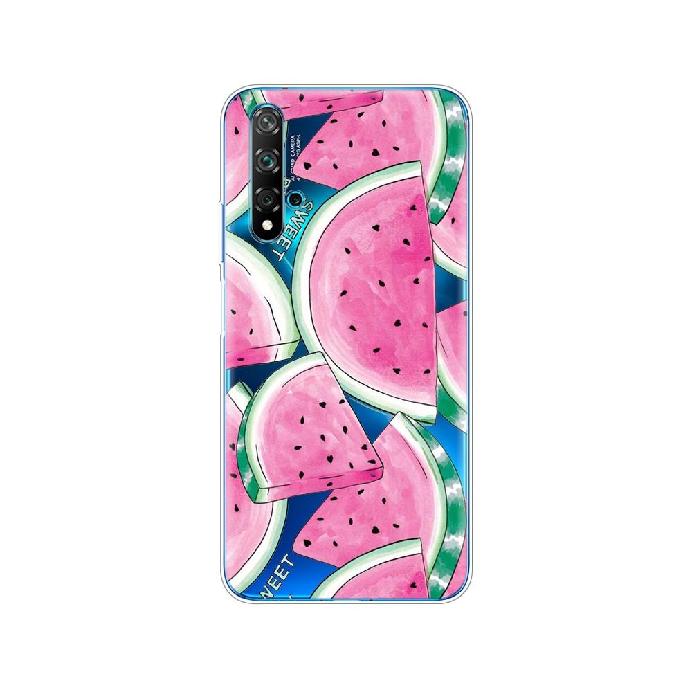 Dla Huawei Nova 5T Case miękka TPU tylna silikonowa obudowa telefonu dla Nova5T 5 T YAL-L21 6.26 ''fundas coque zderzak