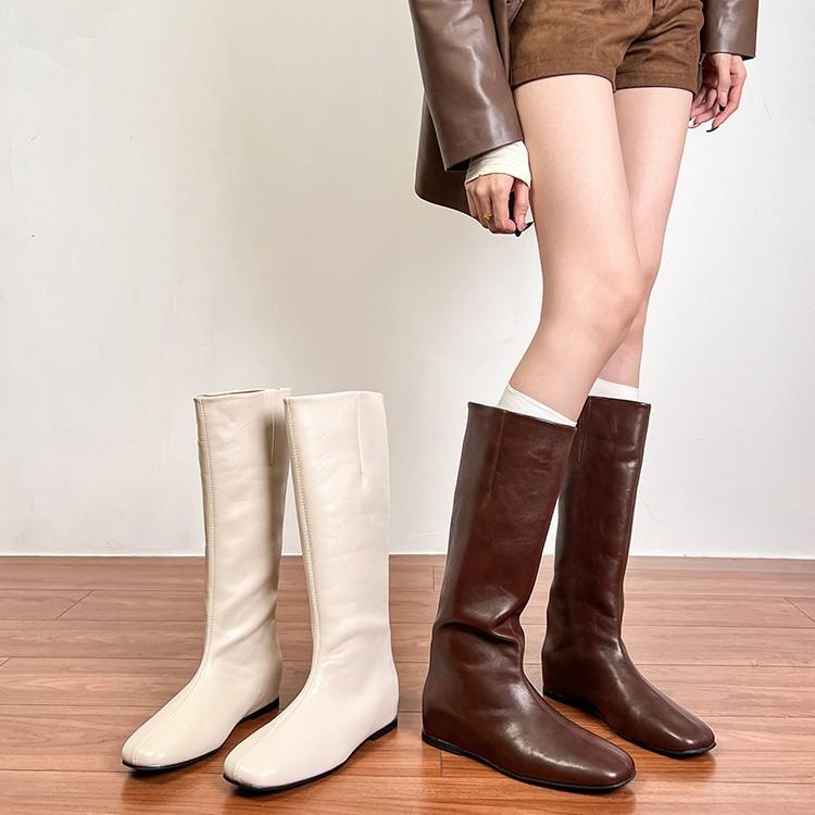 Retro round head inner heightening temperament boots autumn and winter 2025 new versatile thin boots high boots boots women