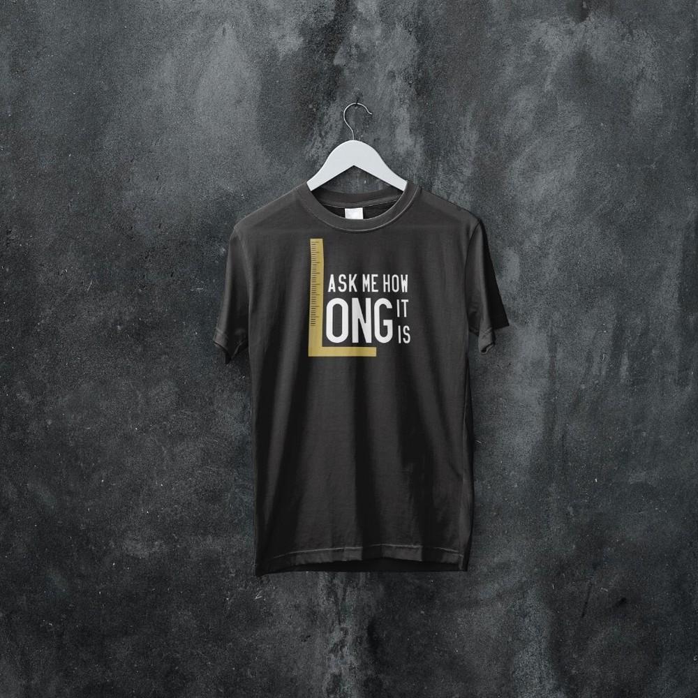 

FUNNY TSHIRT double meaning man and woman ruler gift simple cool graphic 4XL