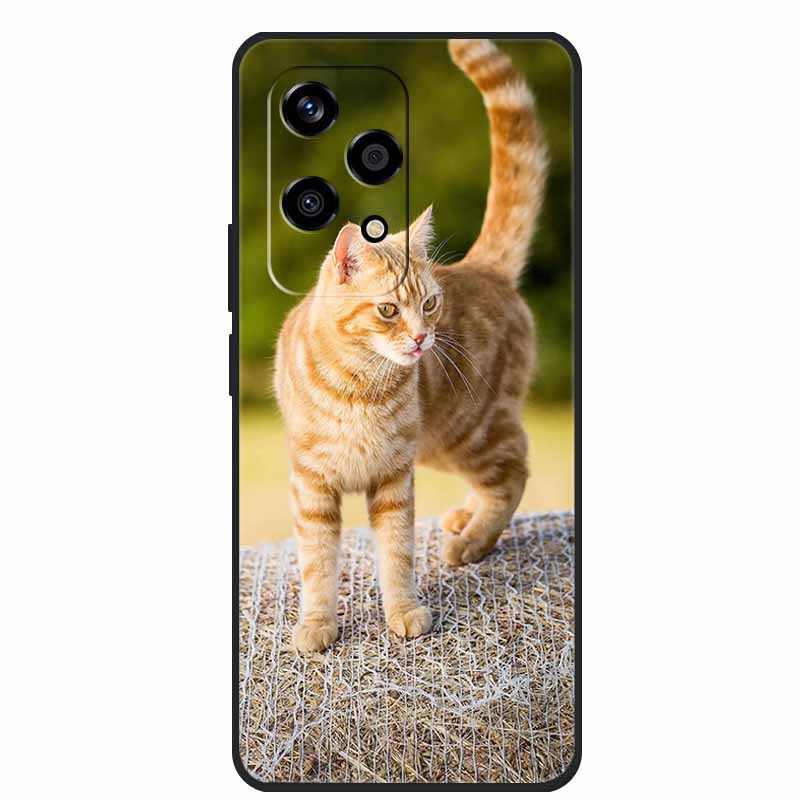 For Honor 200 Lite Cases Animals Soft TPU Painted Cat Phone Case Back Cover For Huawei Honor 200 Lite 5G Protection Bumper funda