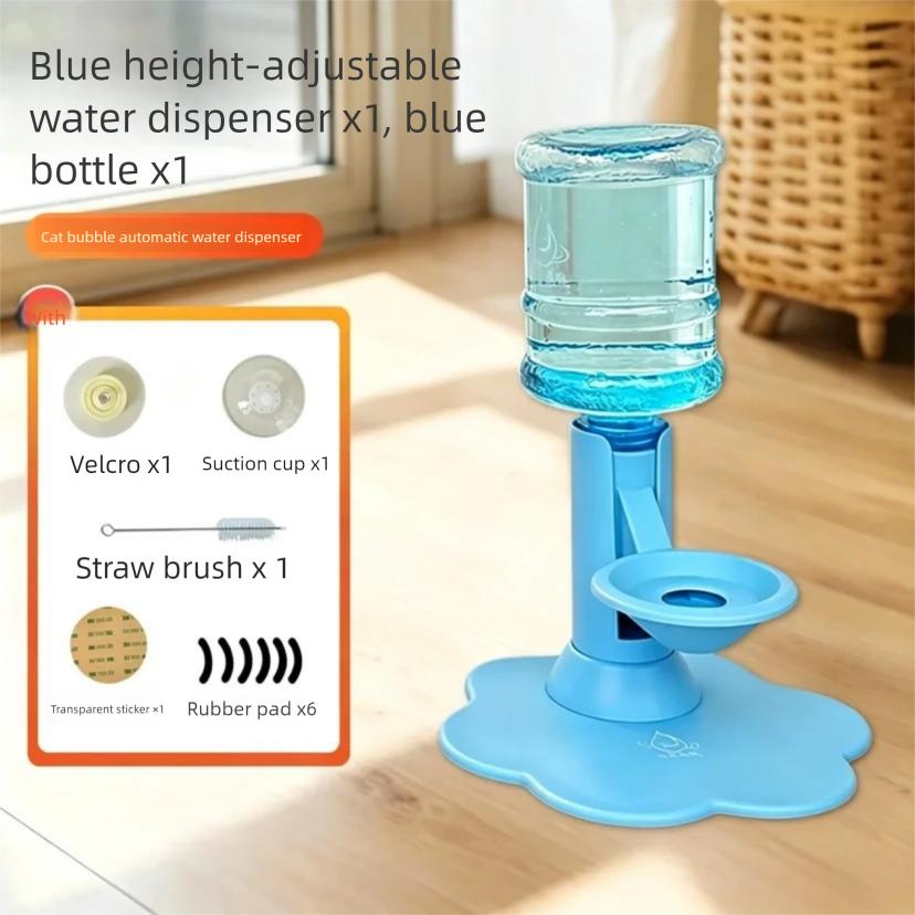 Distributore Automatico d'Acqua per Gatti Senza Elettricità Senza Filtro Altezza Regolabile Gravità Fontana d'Acqua per Animali Domestici per Gatti e Cani Piccoli