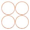 4Pcs 17 Inch Wheels Rim Protector Scratch Protection Self Adhesive Decorative Aluminum Alloy Metal Wheel Rim Ring Orange