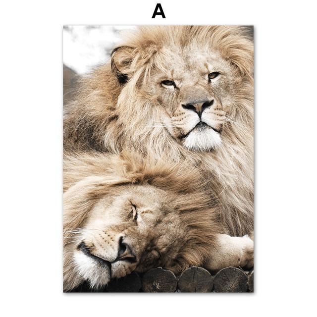 

Осенний пейзаж, тростник, лев, слон, олень, настенная живопись на холсте, постеры на скандинавскую тему и принты, настенные панно для декора гостиной 21cm×30cm NoFrame