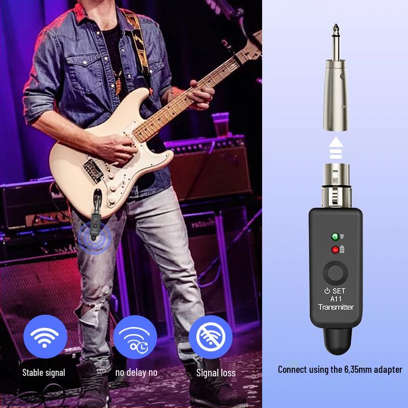 Universal Wired Microphone Converter & Transmitter for Musical Instruments