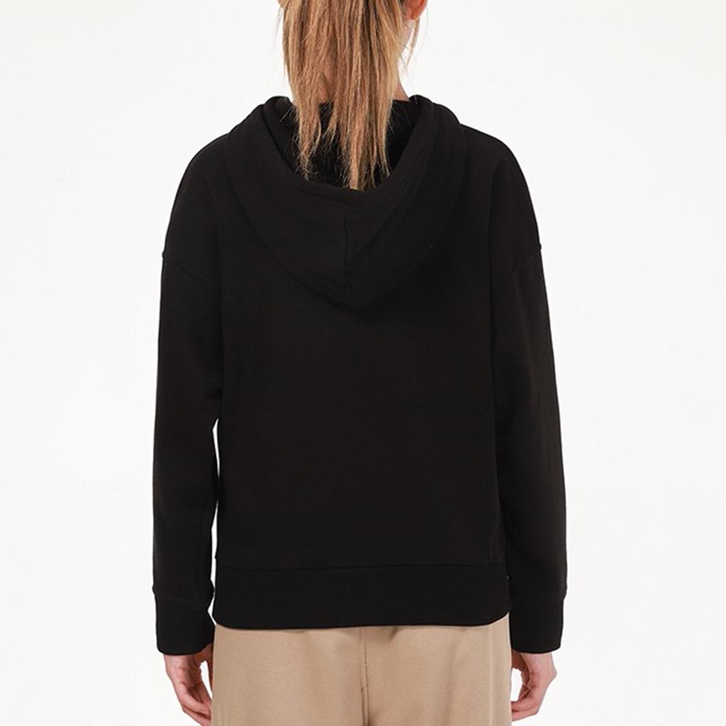 Puma Classics Logo Print Hoodie Women Tops Black 531385-71