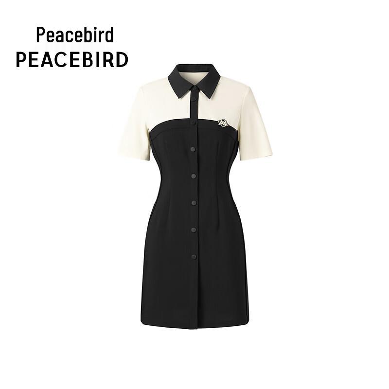 

Peacebird Women s Patchwork Elegant Chic Summer Dress S