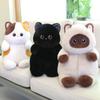 Adorabile Gatto Peluche Giocattolo Gatto Calico Gatto Siamese Gattino Gatto Nero Peluche Animale Compagno Bambola Data di Nascita Regalo
