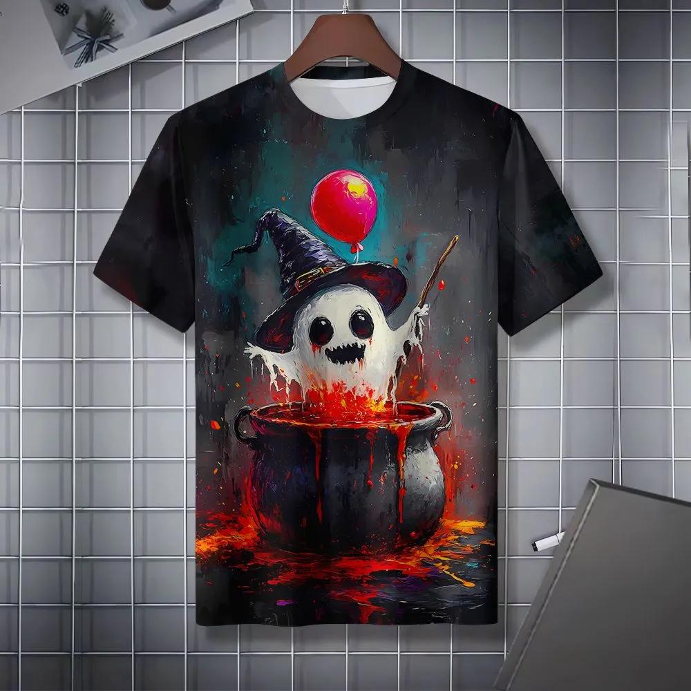 Sommer Herren Freizeit Mode Kreativ Lässig Täglich T-Shirt Locker Lässig T-Shirt 3D Digital Farbe Gedrucktes T-Shirt