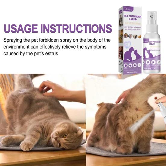 50ml Haustier Beruhigungsspray Verhindert Heulen Reduziert Angstzustände Beruhigt die Stimmung Leichtes Haustier Hund