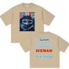 Rapper Drake Iceman Album Graphic Shirt Men's Vintage Short Sleeve T-shirts Man Cotton Tee Streetwear Fan Gifts