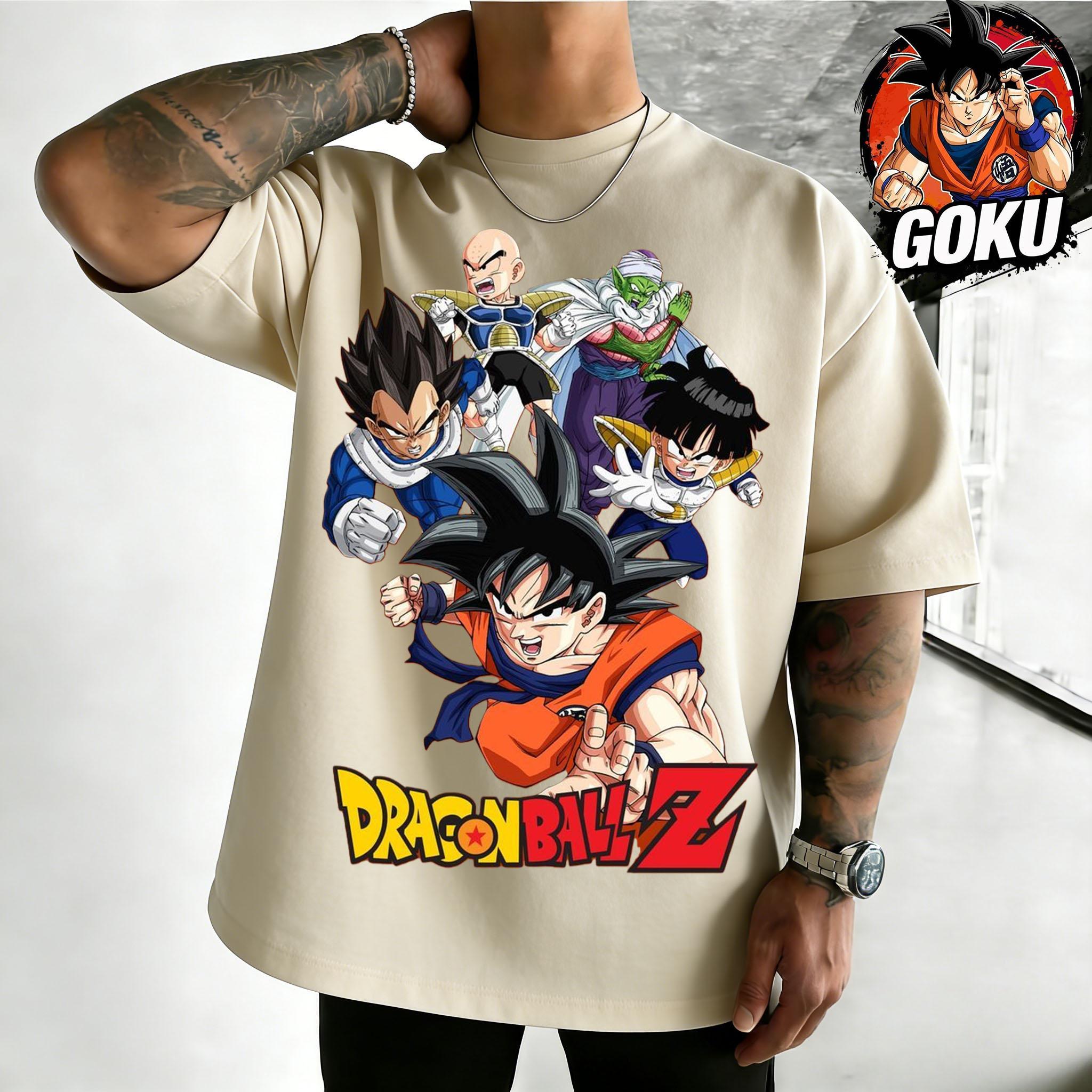 

Dragon Ball 2026 Summer Trendy hot items Oversized Tshirt High Quality Retro Team Graphic Print Casual Tee for Adults Kids S