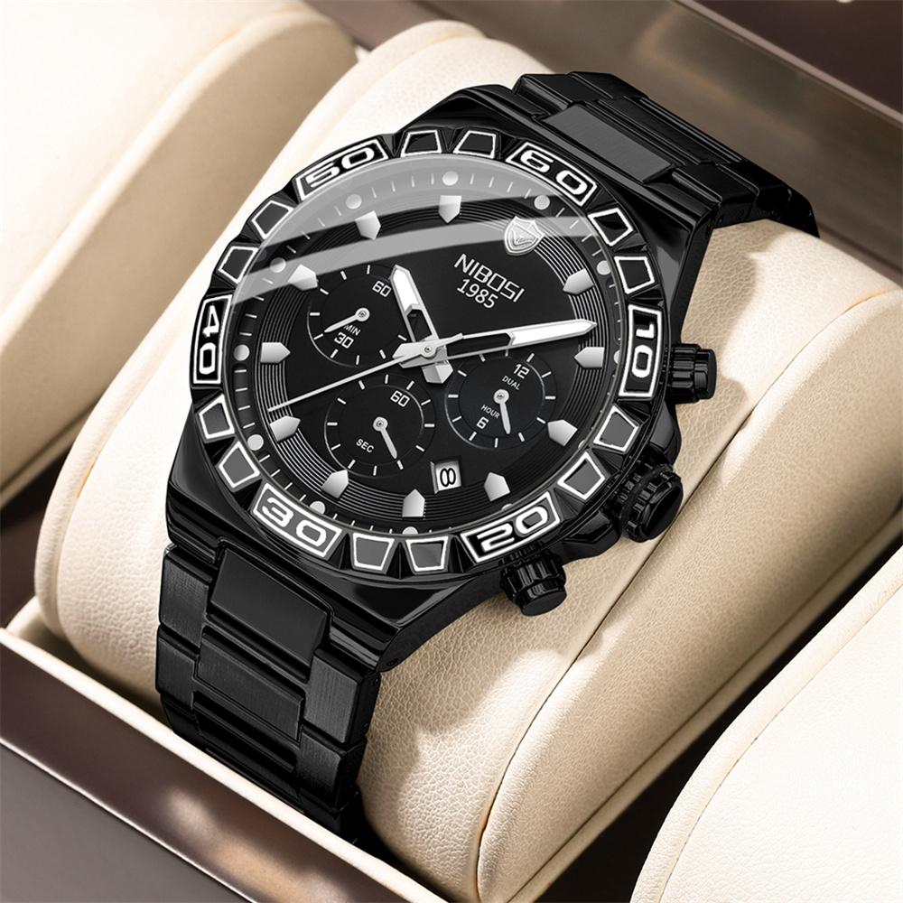 Business Men Watches Luxury Quartz Watches for Men Stainless Steel Waterproof Wristwatches Reloj Hombre