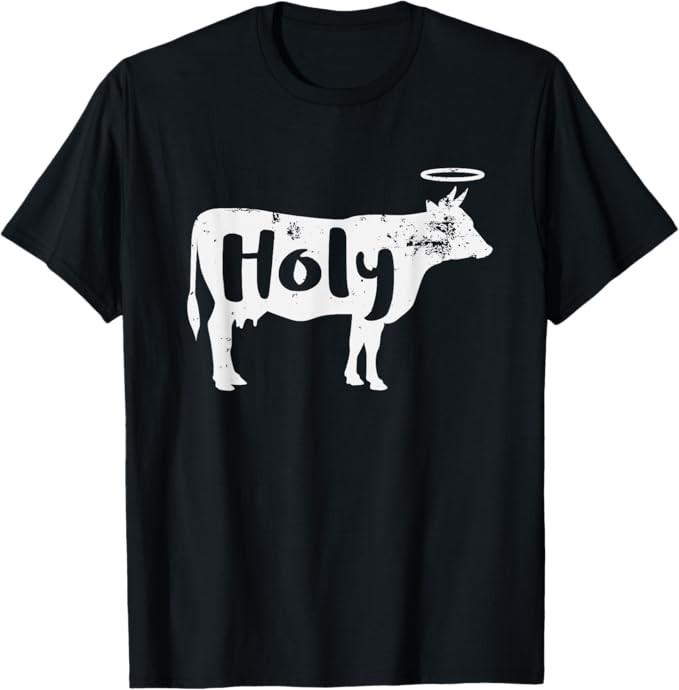 Holy Cow Funny Dairy Farmer Midwest Pride T-Shirt S-4XL S разноцветный