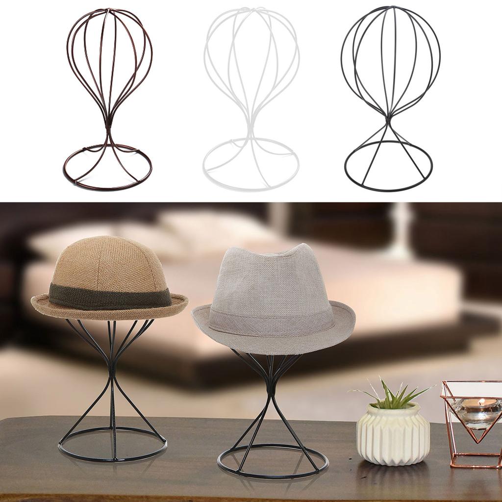 Metal Wigs Display Stand Holder for Cap and Wigs Storage Rack Durable Organizer