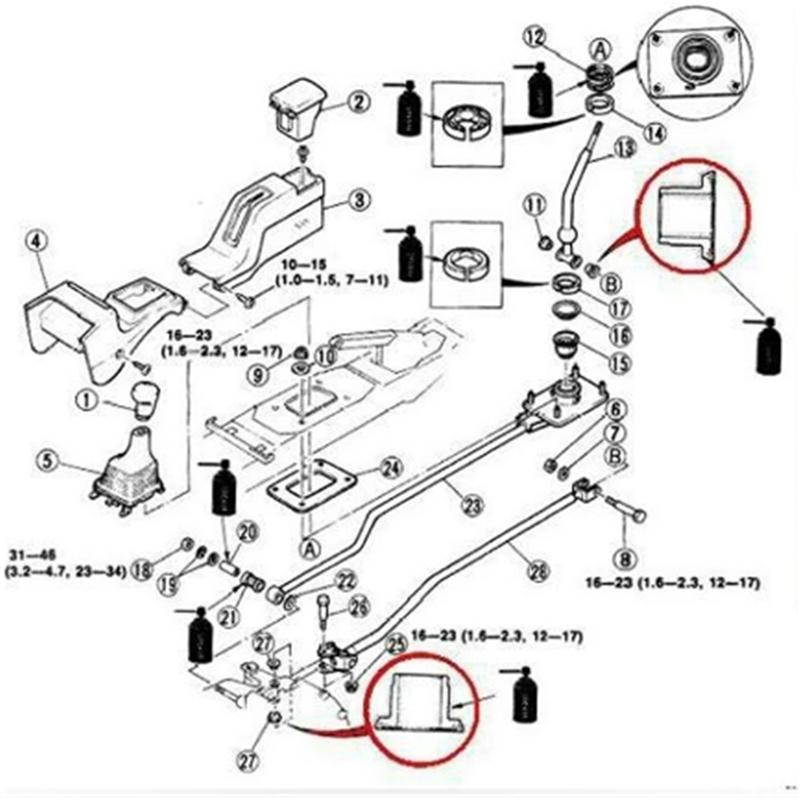 5PCS Transmission Shift Lever Bush Manual Shifter Bushings For Mazda 323 626 MX-3 MX-6 For Haima 3 For Ford Escort B001-46-062
