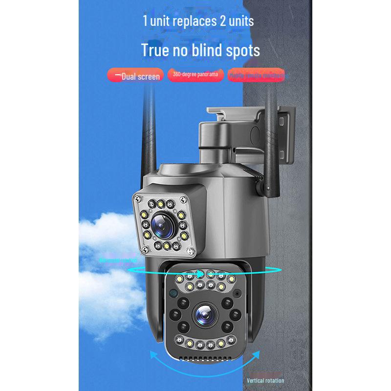 V380 Dual Screen Outdoor Waterproof 6MP Wireless WiFi 4G Surveillance Camera