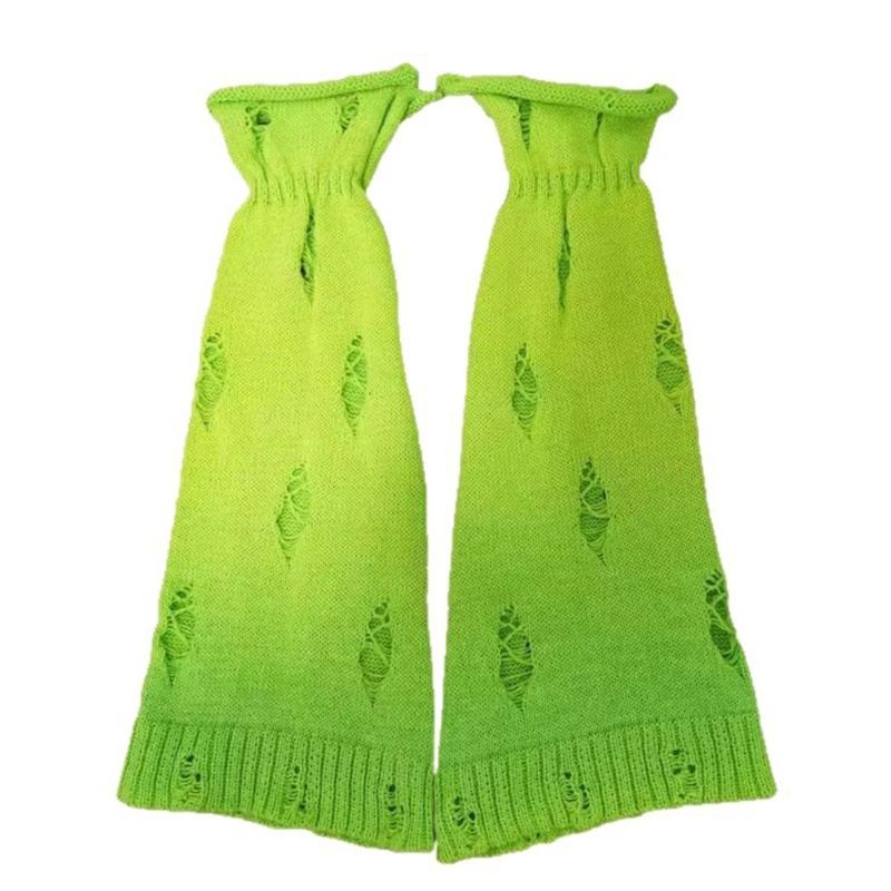 Layering Leg Warmer Design Distressed Adjustable Foldable 1 зелёный