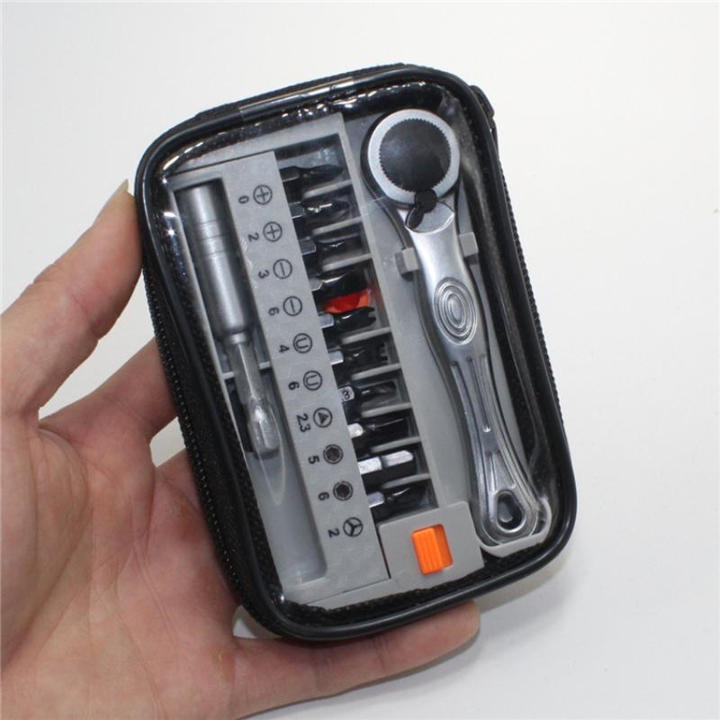 Mini-Ratschenschlüssel, verstellbarer Schraubenschlüssel, Ratschen-Schraubendreher-Bit-Set mit 1/4-Zoll-Antrieb, Werkzeug-Sets