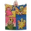 Chibi Monster Island Buddies Fleece Throw Blankets 80S Blanket For Sofa Office Super Soft Bed Rug